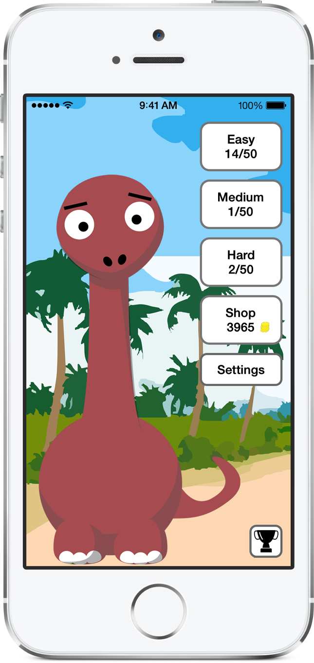 Sudokusaurus Main Menu Screenshot